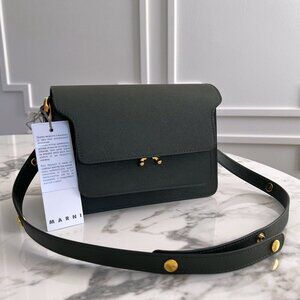 NWT - Marni Medium Saffiano Trunk Bag - Forest Green 👜🌲